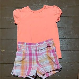 Peach & Pink Shorts & Peach Shirt